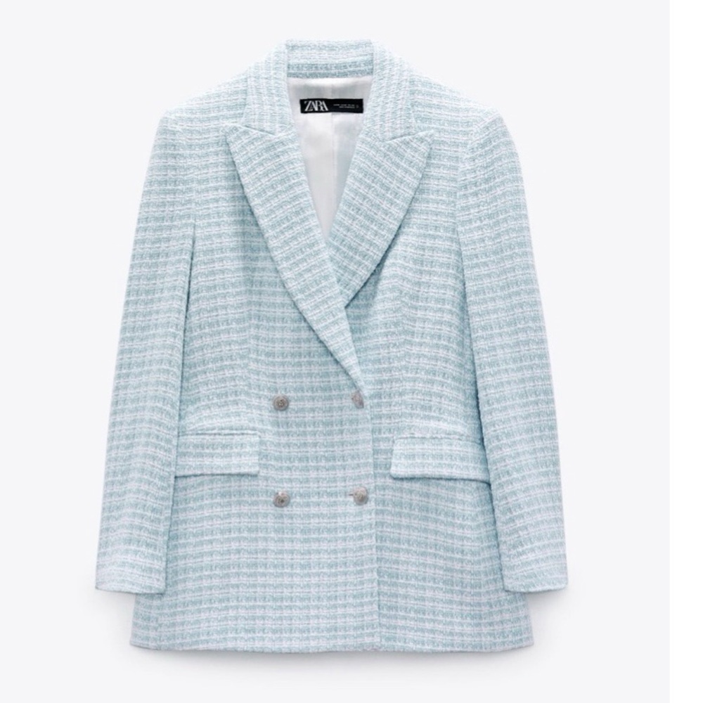 Zara textured plaid blazer - Picture 9 of 14